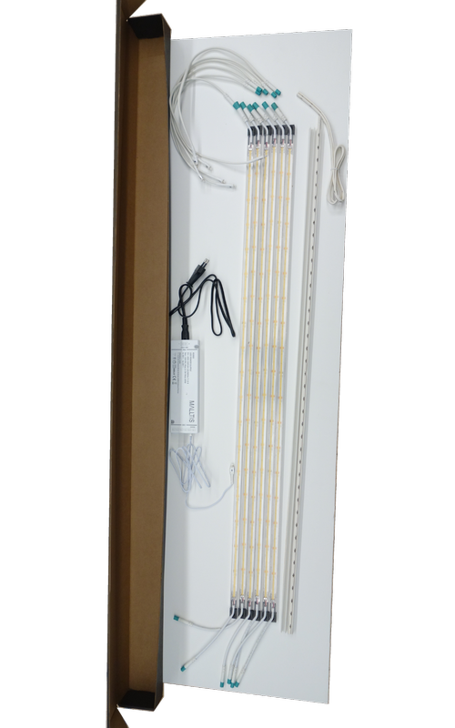 KIT LED RAYON - 6 réglettes de 1m20 9,6W/m 5000K IRC90 - driver 100W