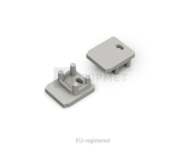 Terminaison HIDE 10 gris avec passage de câble