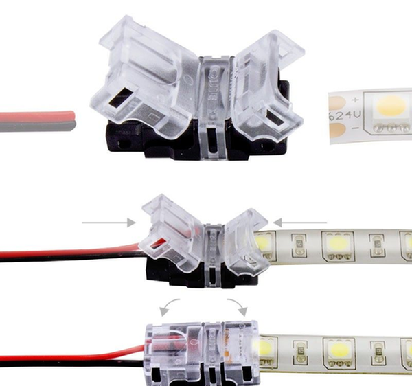 Prolongateur strip LED 10mm 2 contacts