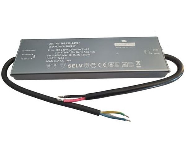 Driver IP67 Snappy 24V 250W slim