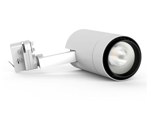Projecteur blanc LED COB 3 phases sur rail 35W 3720L 3000K 10-60° IRC80