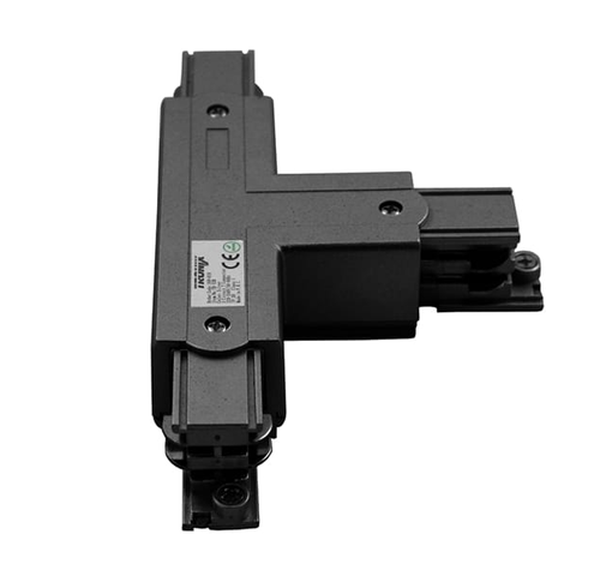 Eclairage sur rail 3 phases Connecteur T Noir XTS37