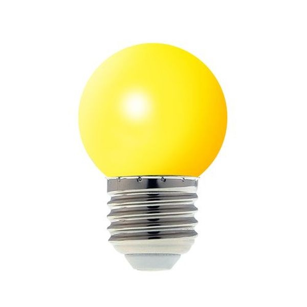 Ampoule guirlande LED SMD Ronde E27 1W Jaune - Boîte x 10