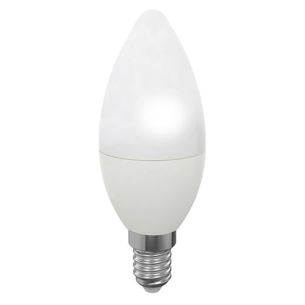 Ampoule LED SMD Flamme lisse opale 4000K 6W 500L E14 -Bx1