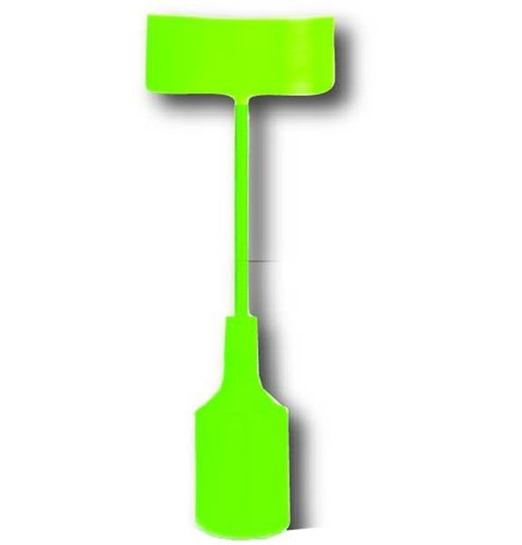 Luminaire silicone vert : douille E27 + rosace + câble textile 1m