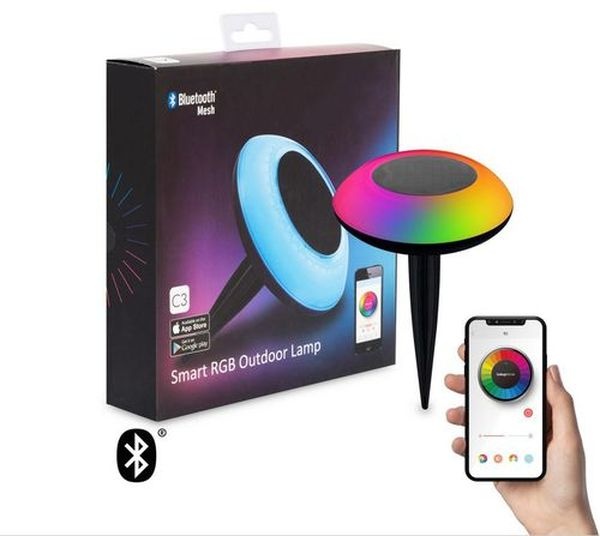 Luminaire jardin RGB + haut parleur bluetooth
