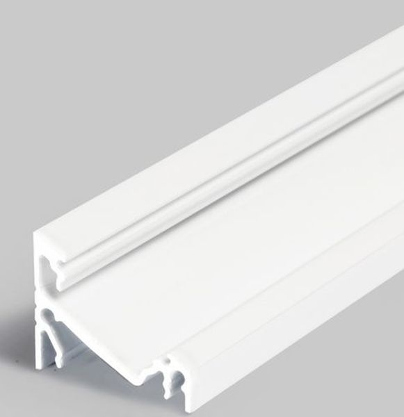 Profilé alu blanc Corner10 2M avec diffuseur dépoli