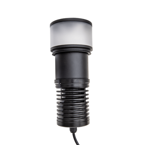 Eclairage Jardin Tête 15W 1425Lm ø115mm 205mm Noir 3000K IP65 Dim.
