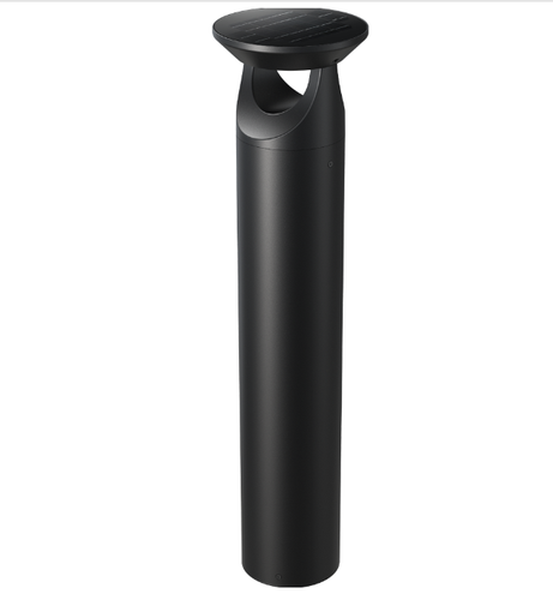 Potelet Bollard SOLAIRE 4000K 920mm Noir 3W 430L