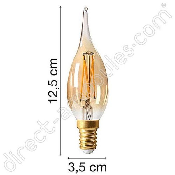 Ampoule LED filament Grand Siècle Ambré E14 2W 2500K
