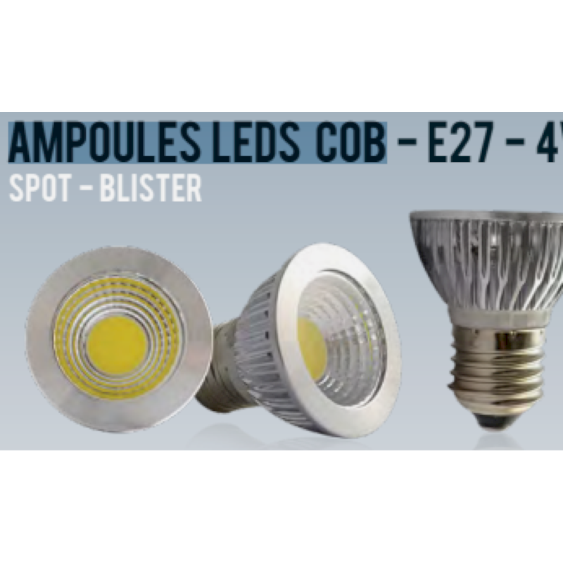 AMPOULES LEDS COB E27 PAR16 6000K 4W 380L