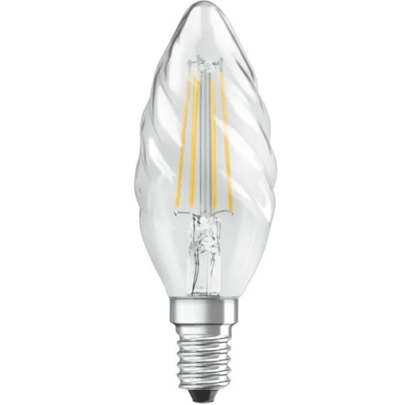 OSRAM Ampoule LED Flamme torsadée clair filament 4W=40 E14 chaud