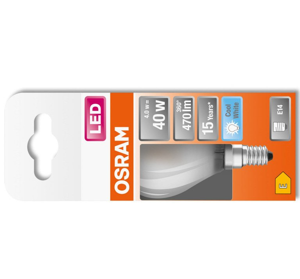 OSRAM Ampoule LED Sphérique verre dépoli 4W=40 E14 froid