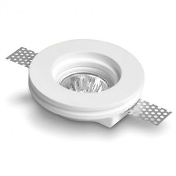 Enjoliveur plâtre à encastrer rond VISTA 100x24mm pour ampoule PAR16 (GU10)