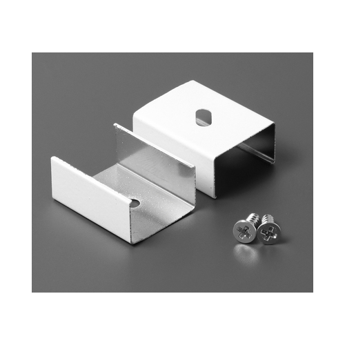 Fixation U4 1 inox trou oblong blanc