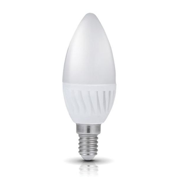 Ampoule LED SMD Flamme lisse opale 6000K 9W 900L E14