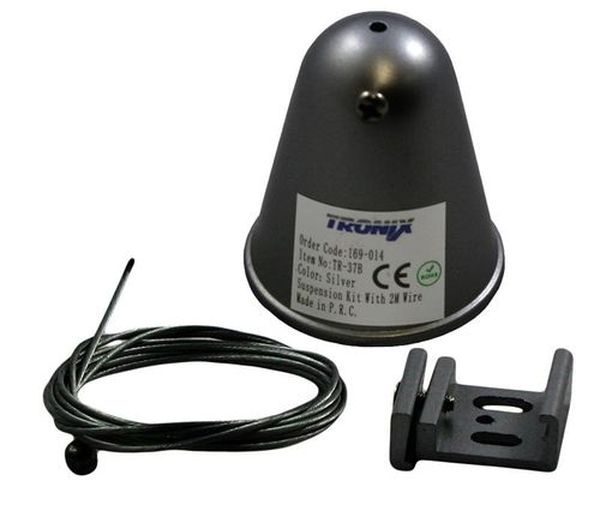 Kit de suspension pour rail 3 phases Noir