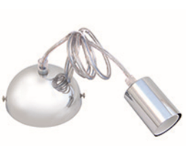 Suspension pour ampoules E27 câble 90cm en métal chrome -PS090-CHROME