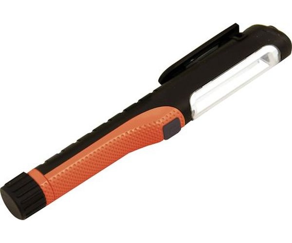 Lampe torche LED COB 2W + torche 1W. +clip aimanté. Forme stylo