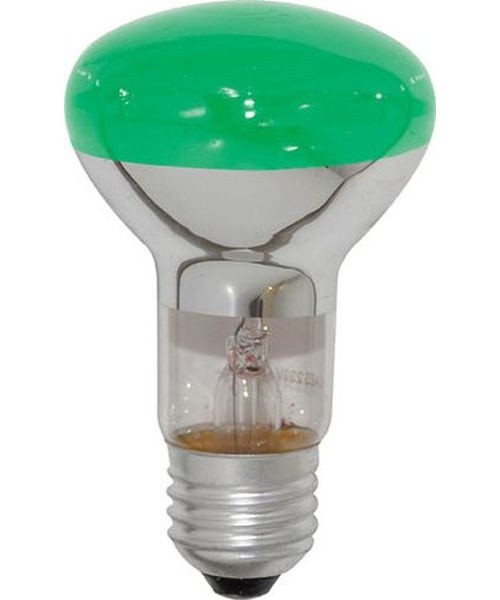 Ampoule spot Incand. réflecteur R80 E27 60W Verte