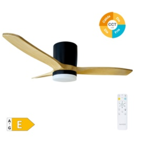 Ventilateur de plafond Matipa avec lumière réglable CCT noir
