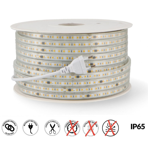 Strip LED IP65 SMD2835 12W/m 1400L/m 4000K - 50M