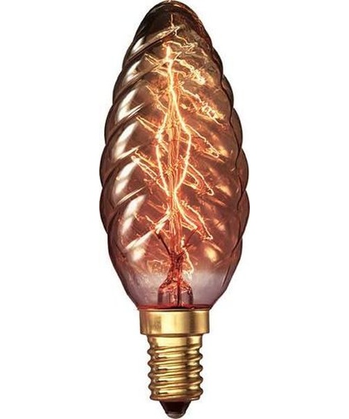 Ampoule DECO incand. Flamme Torsadée Vintage E14 25W