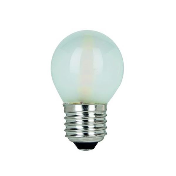 Ampoule LED Fil. mini sphér. G45 2700K 4W Dépoli 380L E27