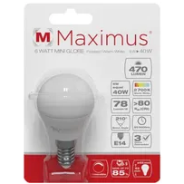 Ampoule LED SMD mini sphér. P45 opale 2700K 6W 470L E14 Dimmable