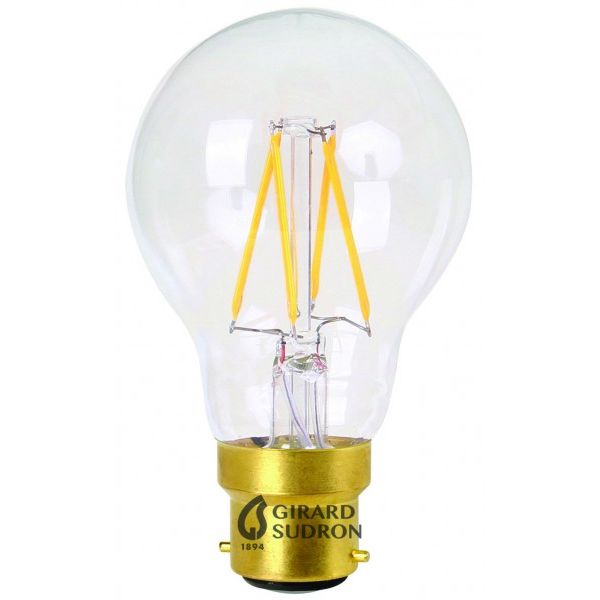 Ampoule LED Fil. Stantard claire B22 2700K 8W dim.