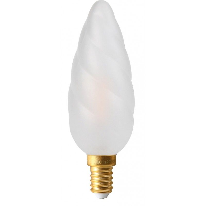 Ampoule LED Fil. Flamme Torsadée Géante dépolie 4W 2700K E14