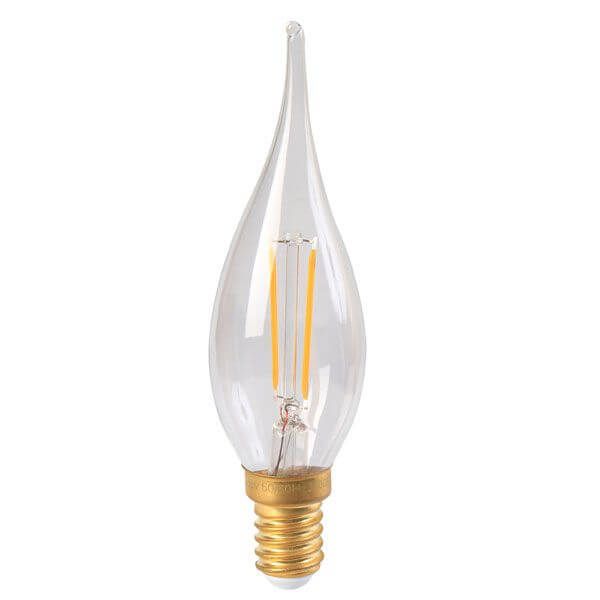 Ampoule LED filament flamme CDV 2700K 220L 2W E14
