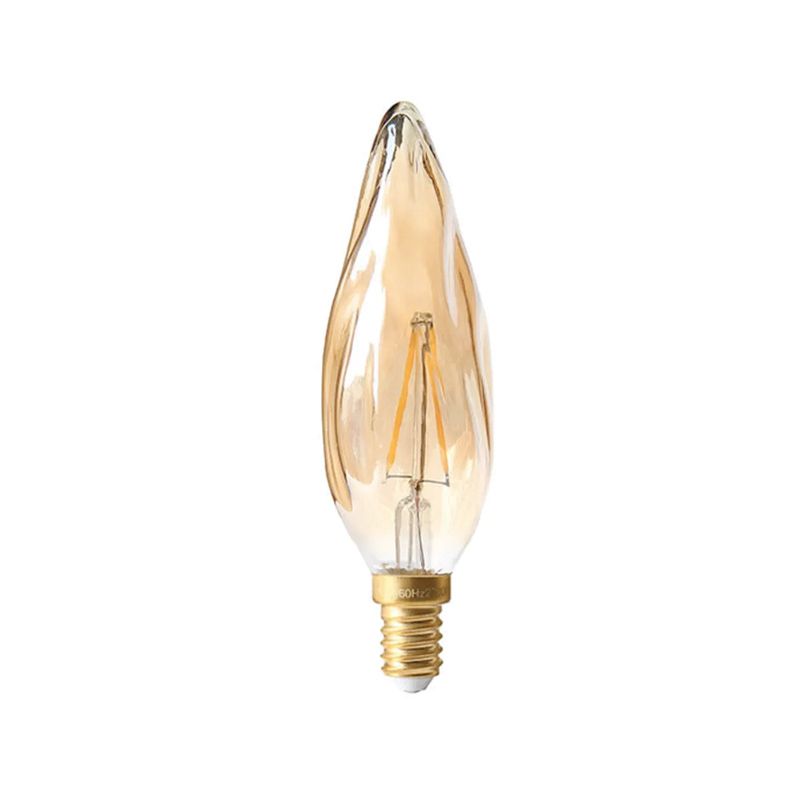 Ampoule LED Filament Flamme torche nouvelle Ambrée E14 3W 280Lm 2700k