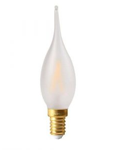 Ampoule LED Fil.CDV droit Grand Siècle Dépolie E14 3W 2700K