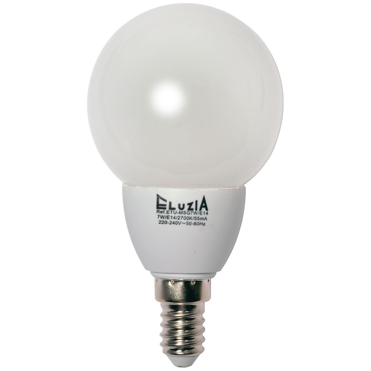 Ampoule FLC mini sphér. opale 2700K 286L 7W E14