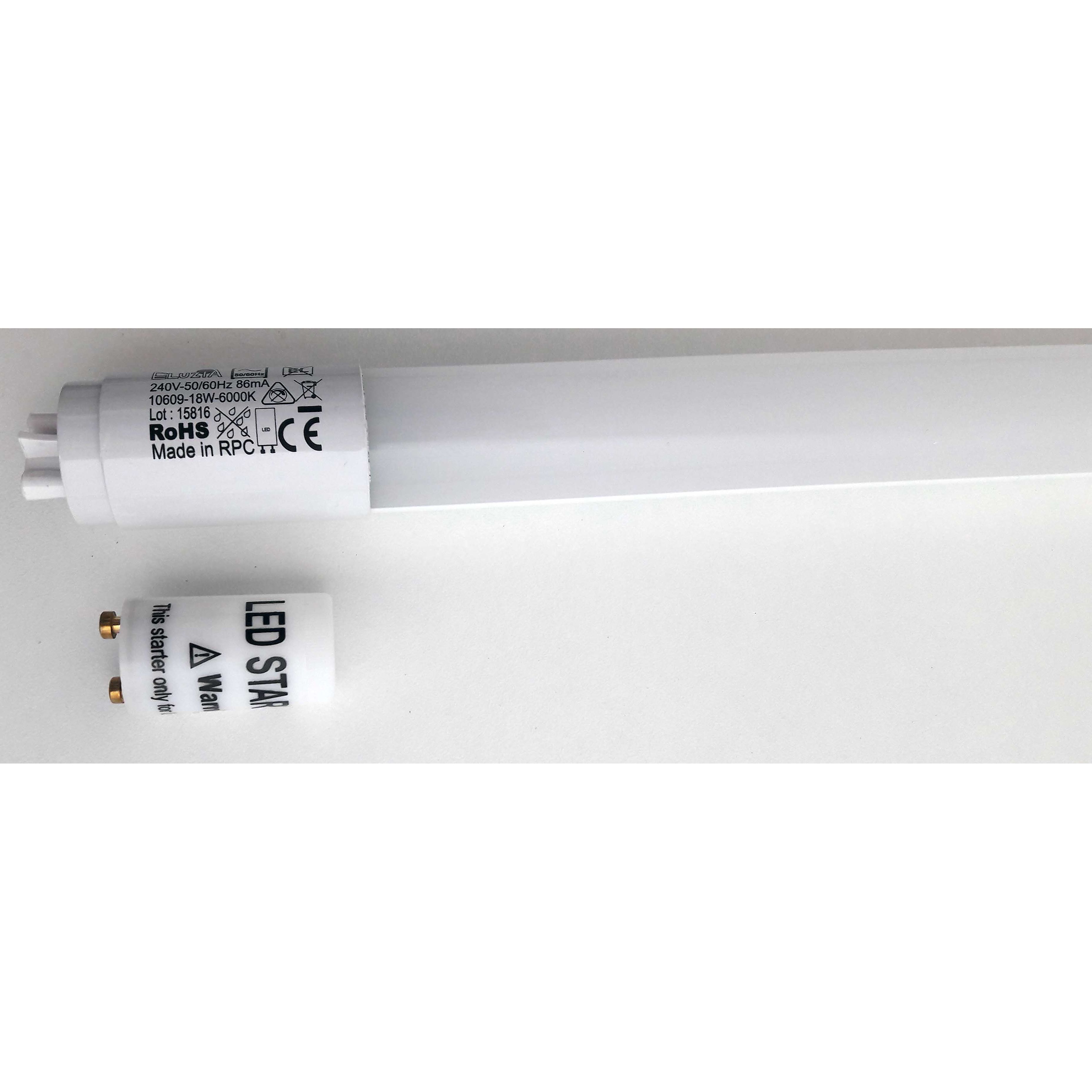 Tube LED PCB opale 1m20 4000K 1620L T8 18W 180°