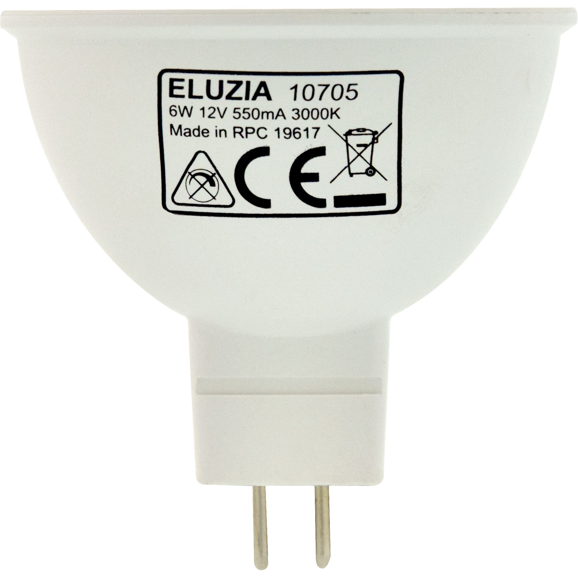 Ampoule LED SMD MR16 4000K 6W 450L 12V GU5,3 100°