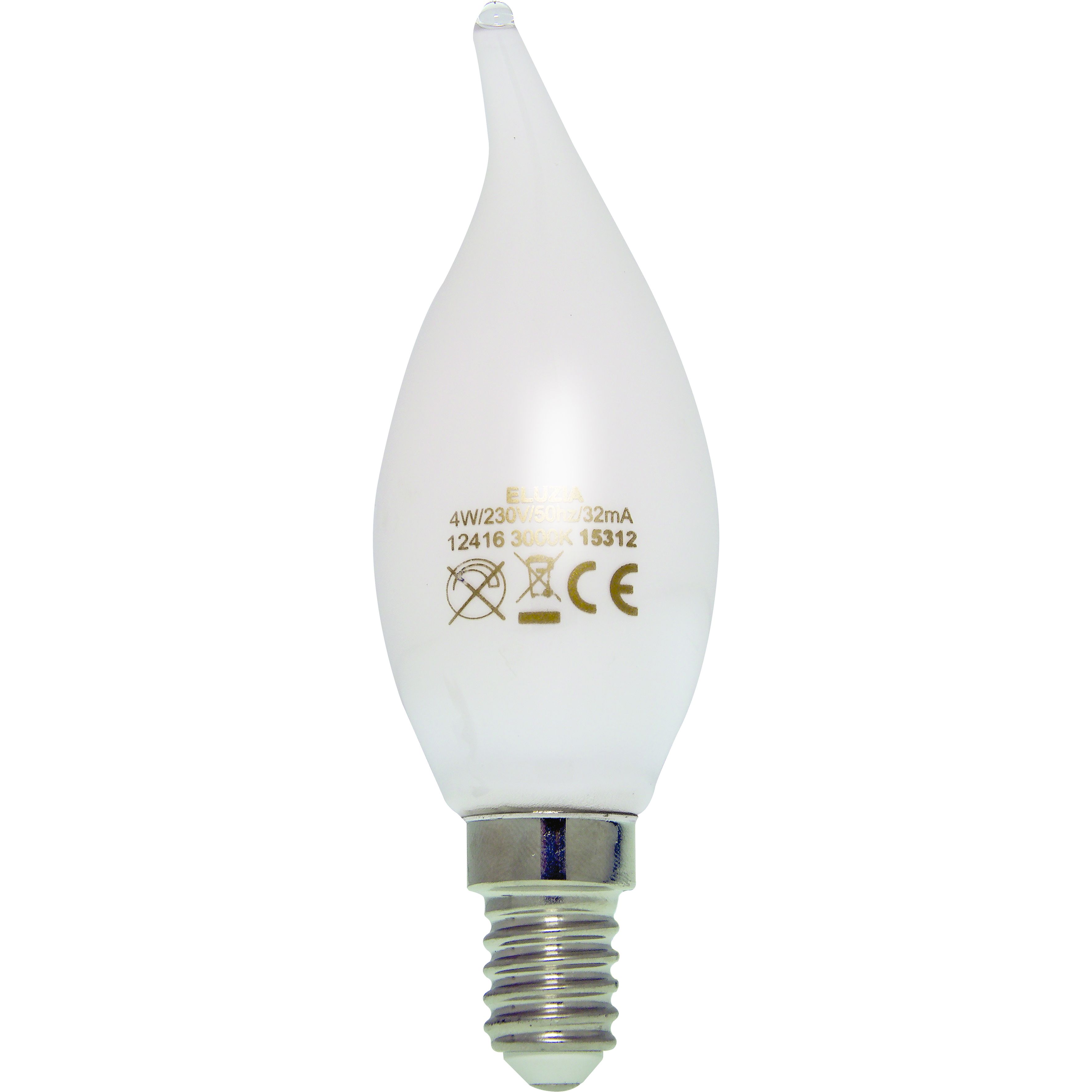 Ampoule LED Fil. (D) Flamme CDV Milky 4000K 4W 470L E14