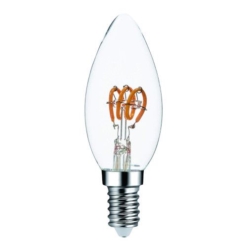 Ampoule LED Fil. (T) Flamme lisse claire 2200K 2W 100L E14 dimmable IRC90