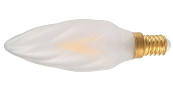 Ampoule LED Flamme Torsadée Dépoli Ext. 2700K 6W 800L E14 IRC90 Dimmable