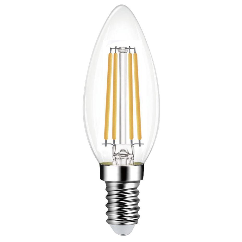 Ampoule LED Fil. (D) Flamme claire 4000K 2,5W 470L E14 - classe B