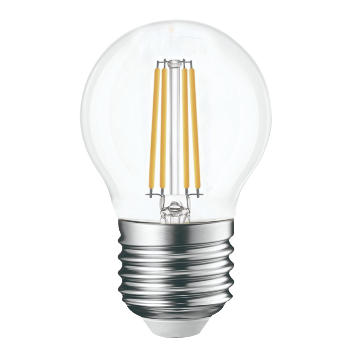 Ampoule LED Fil. Mini sphér. claire 4000K 2,5W 470L E27 - classe B
