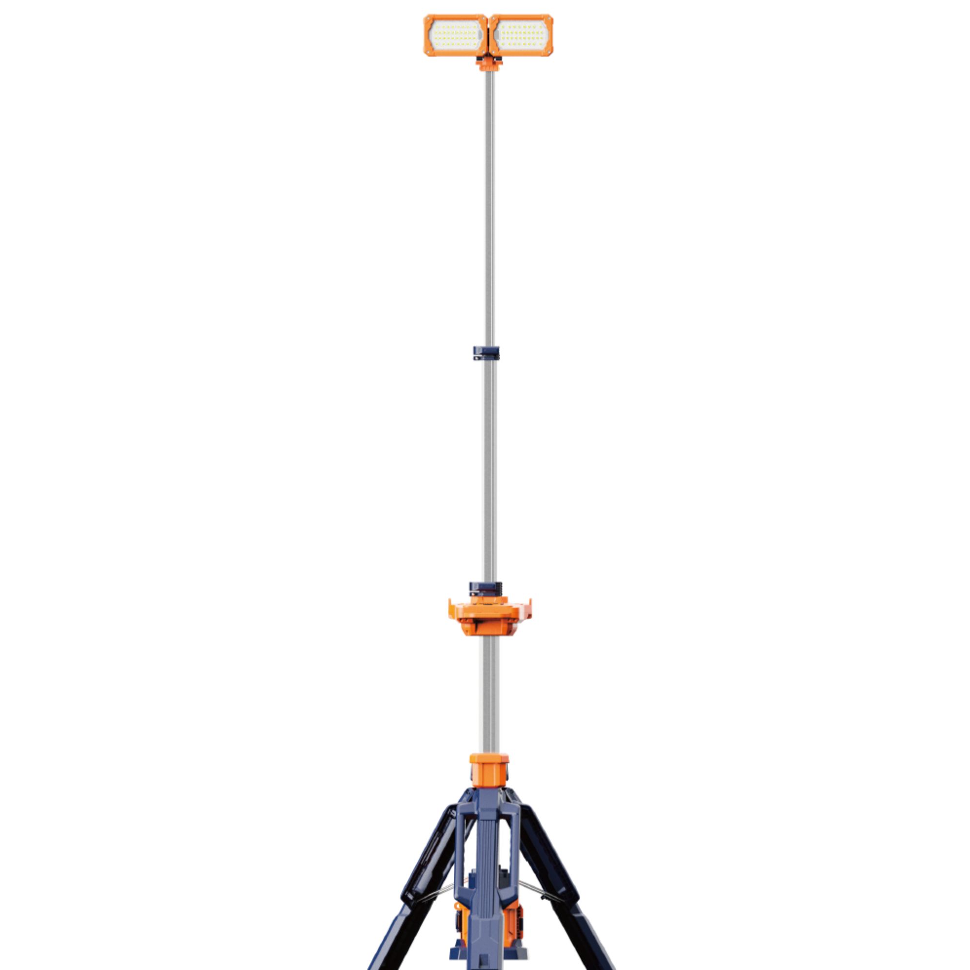 Projecteur de Chantier télescopique à Deux Têtes IP66 5000-11000Lm