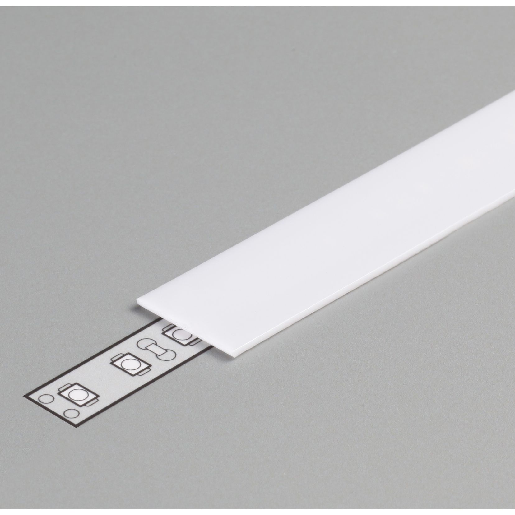 Diffuseur plat B /2mx15,6mm opale