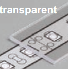 Diffuseur plat E /2mx19,2mm transparent