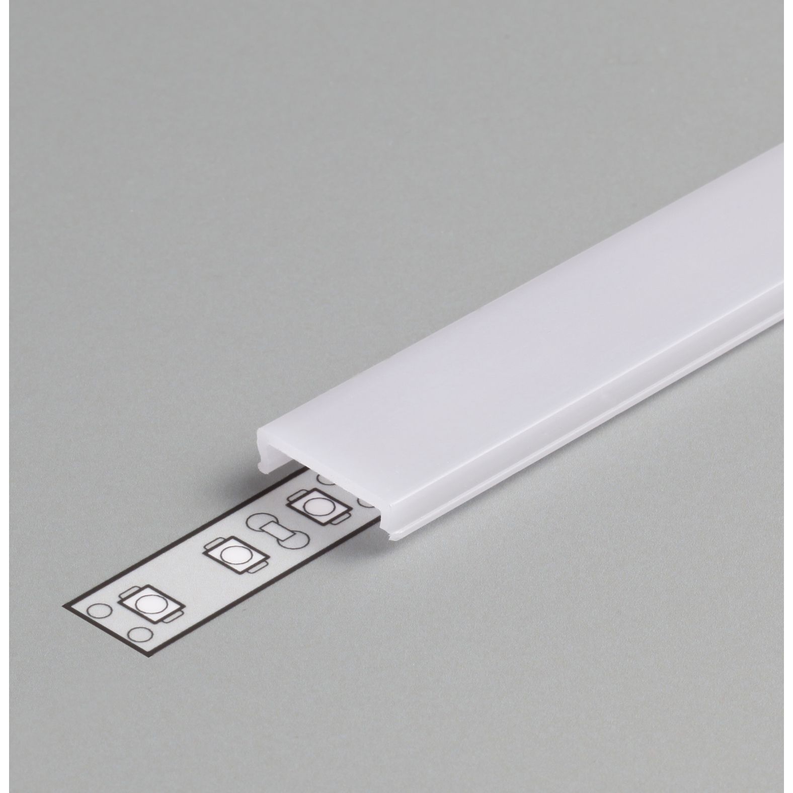 Diffuseur clips F /1mx17,6mm opale