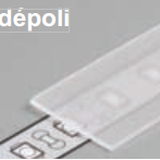 Diffuseur plat G /1mx29,5mm dépoli