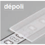 Diffuseur plat H /2mx15,4mm transparent