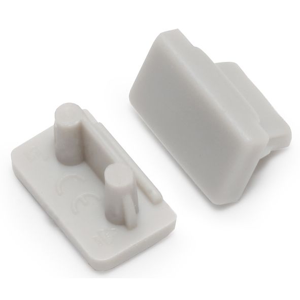 Terminaison SLIM8 gris (set de 2)