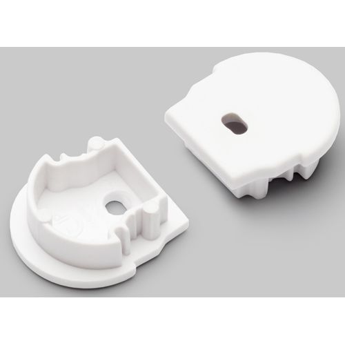 Terminaison UNI12 D blanc + passage de câble (set de 2)